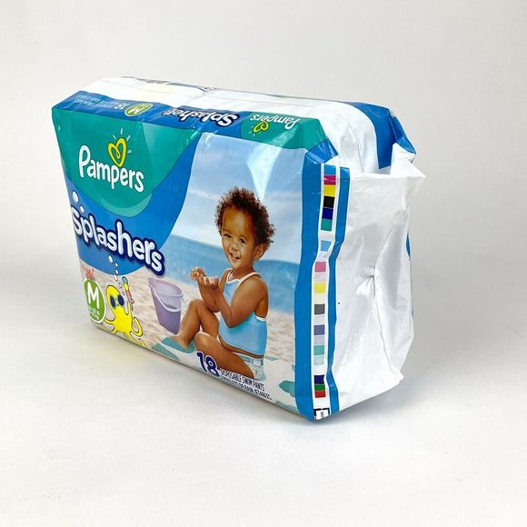 Pampers Splashers Swim Diapers Disposable Pants Medium 20-33 lb 9-15kg 18Ct - Picture 2 of 6